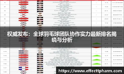 权威发布：全球羽毛球团队协作实力最新排名揭晓与分析